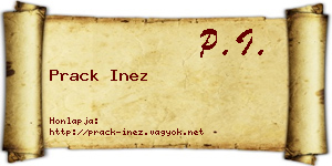 Prack Inez névjegykártya